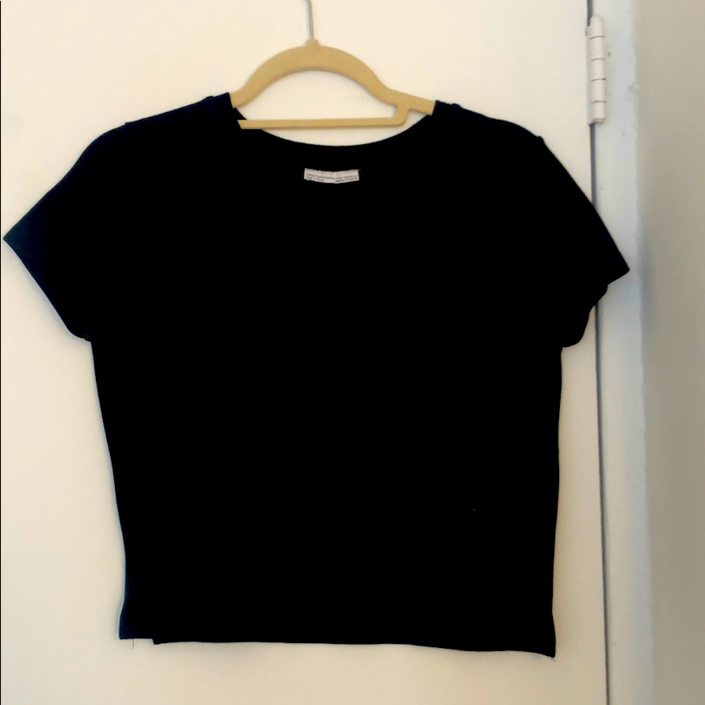 Zara Woven Crop Top with Side Mini Slit